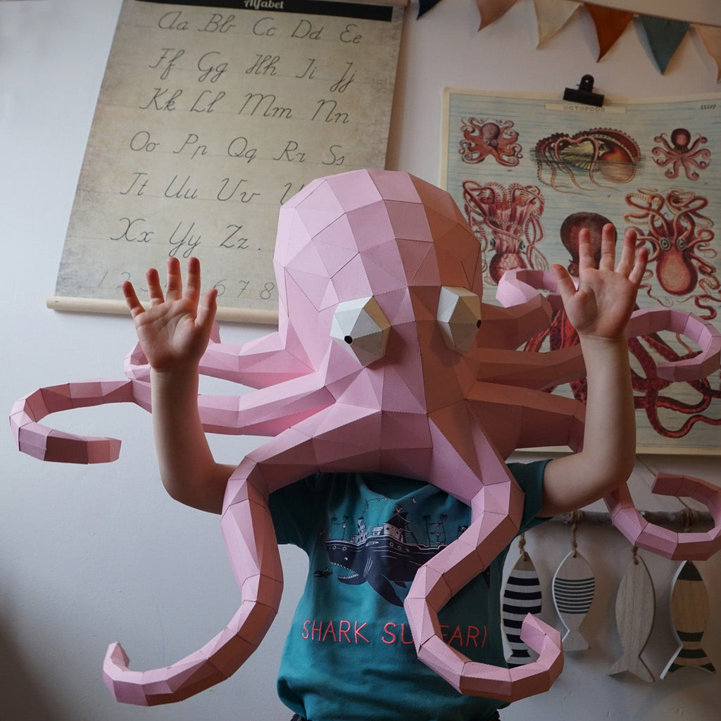 Paper Craft Template: Octopus - Fun&amp;Creative Paper Sculpture