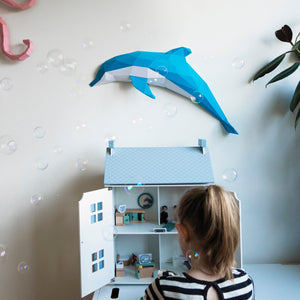 Wall Art for Kids' Room: Flip the Dolphin Sculpture's PDF Templates - VASILI LIGHTS