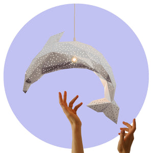 Dolphin Lantern - 3D Paper Lamp for Your Home - Nursery, Kids' Room and Bedroom - CHILDREN'S LAMPS & DIY PAPER LIGHTS