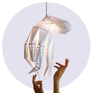 Octopus Lantern - 3D Paper Lamp for Your Home - Nursery, Kids' Room and Bedroom - CHILDREN'S LAMPS & DIY PAPER LIGHTS