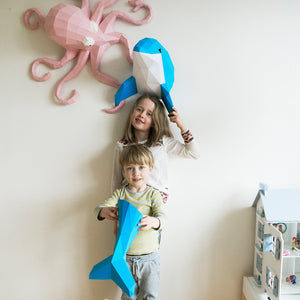 Fin the Dolphin Wall Art for Nursery and Kids' Room - VASILI LIGHTS