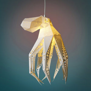 This eco-friendly lamp features a Vasili Lights Octopus Light design.
