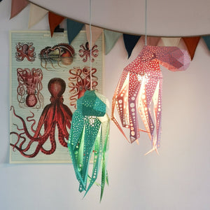 Octopus Lantern - 3D Paper Lamp for Your Home - Nursery, Kids' Room and Bedroom - VASILI LIGHTS