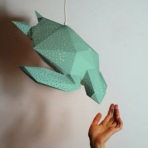 Sea Turtle Lantern - 3D Paper Lamp for Your Home - Nursery, Children's Room and Bedroom - VASILI LIGHTS